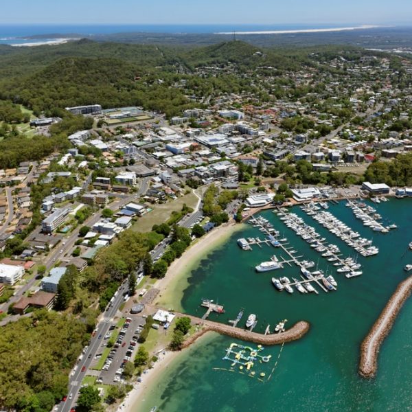 Aerial view of Nelson Bay | Hot Water 2Day